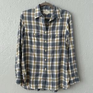 Denim & Supply Ralph Lauren Plaid Shirt Women’s S Roll Tab Sleeve Western Cotton
